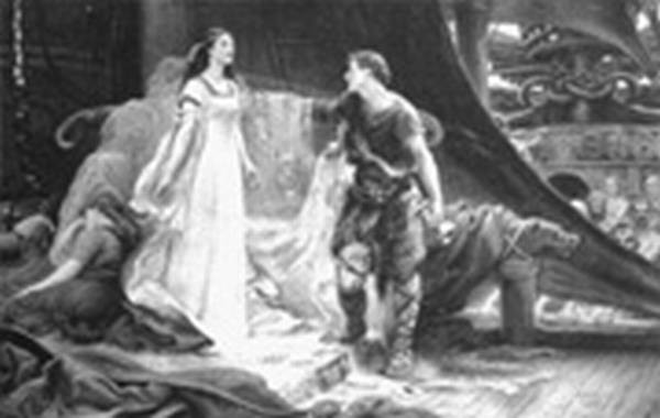 James Tristan and Isolde steel engraving